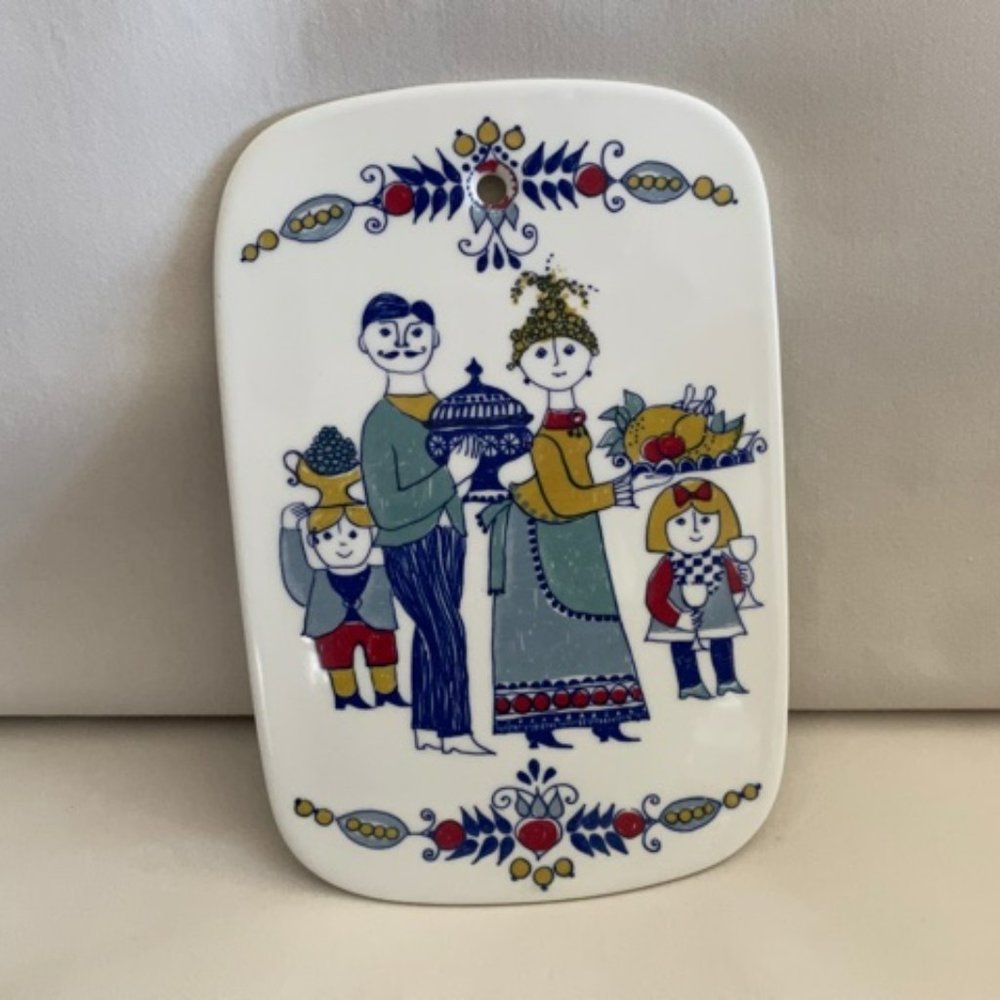Vintage Turi Design Porcelain Wall Plaque